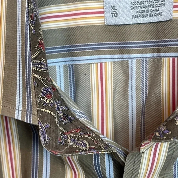 THOMAS Dean long sleeve stripe button up shirt. - Picture 3 of 9